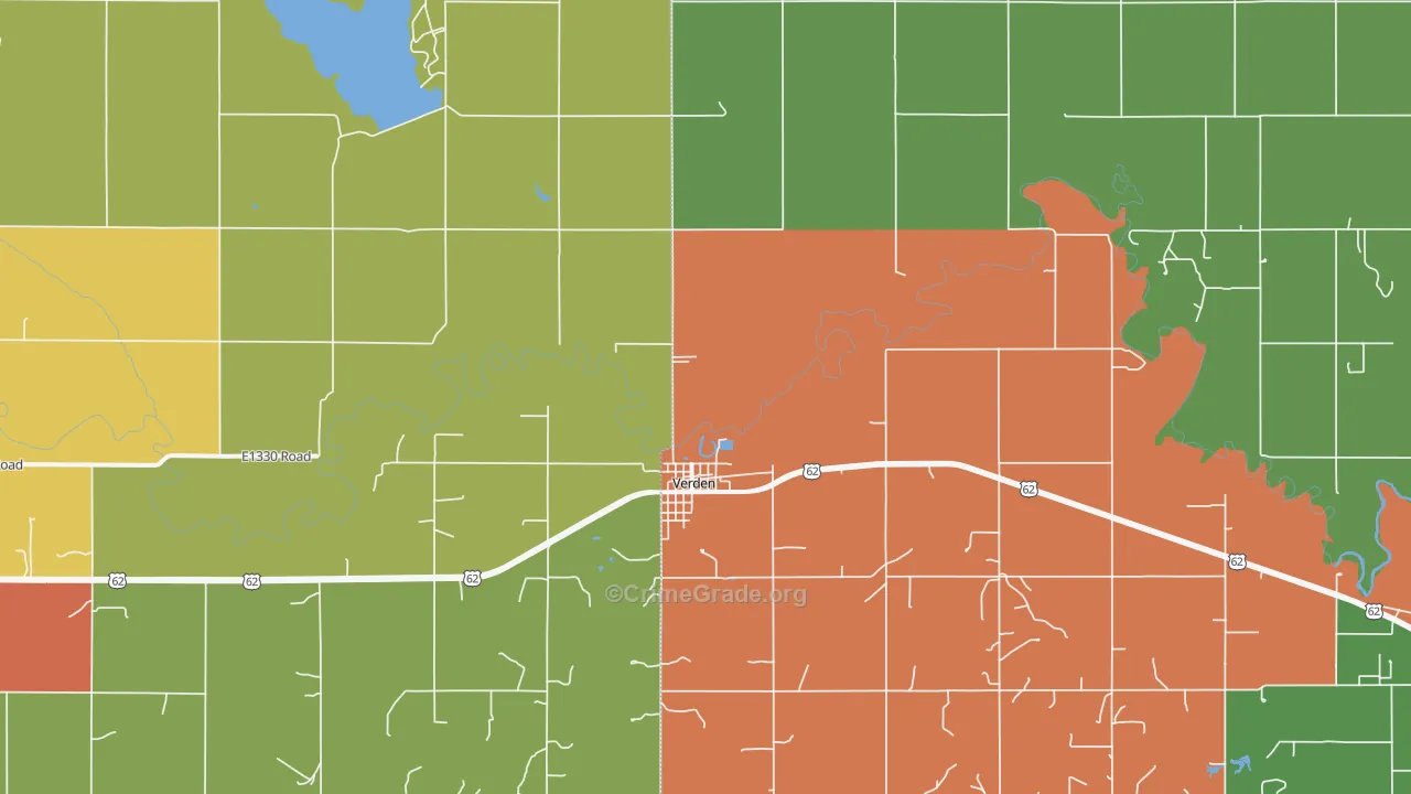73092, OK Map of Drug-Related Crime Rates