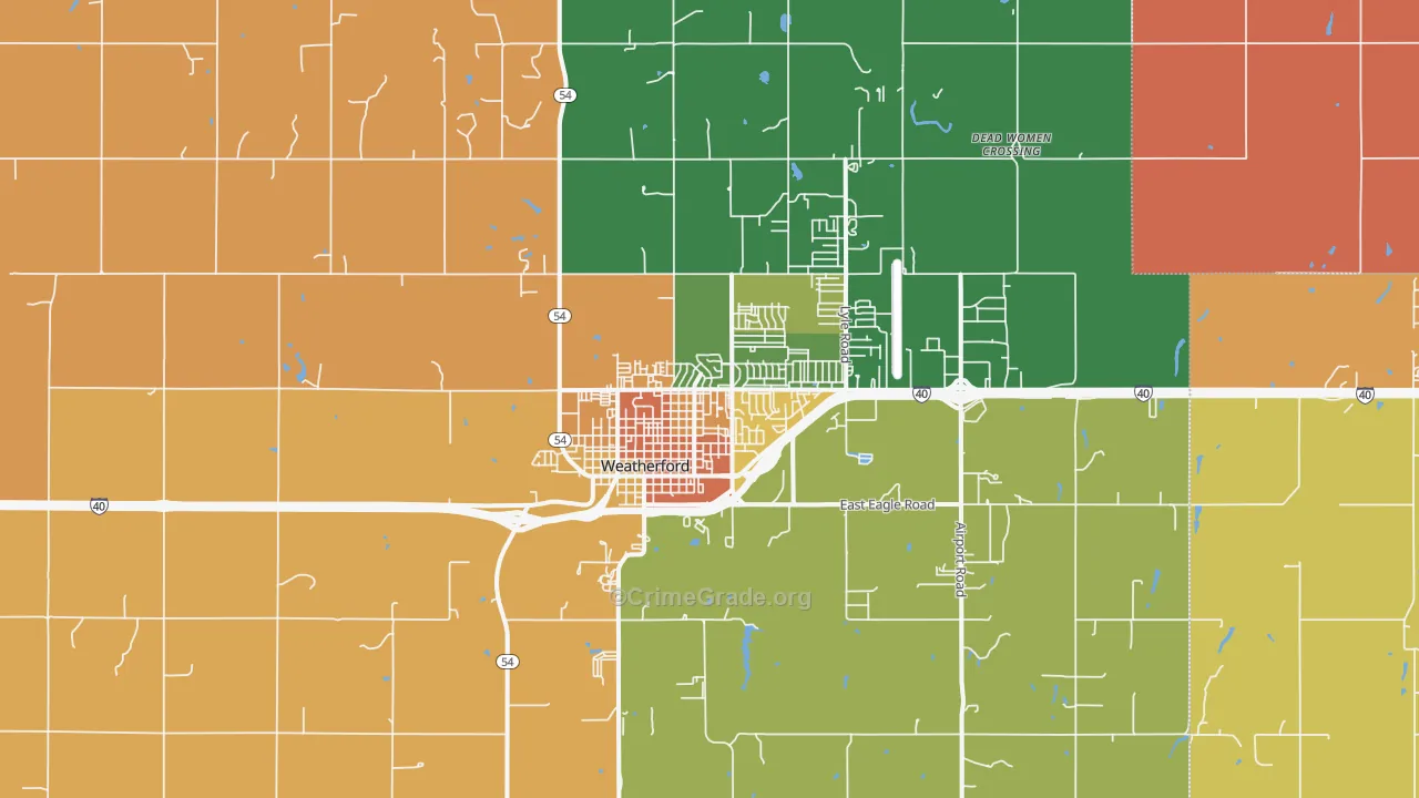 73096, OK Map of Drug-Related Crime Rates