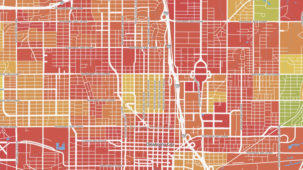 73103, OK Map of Drug-Related Crime Rates