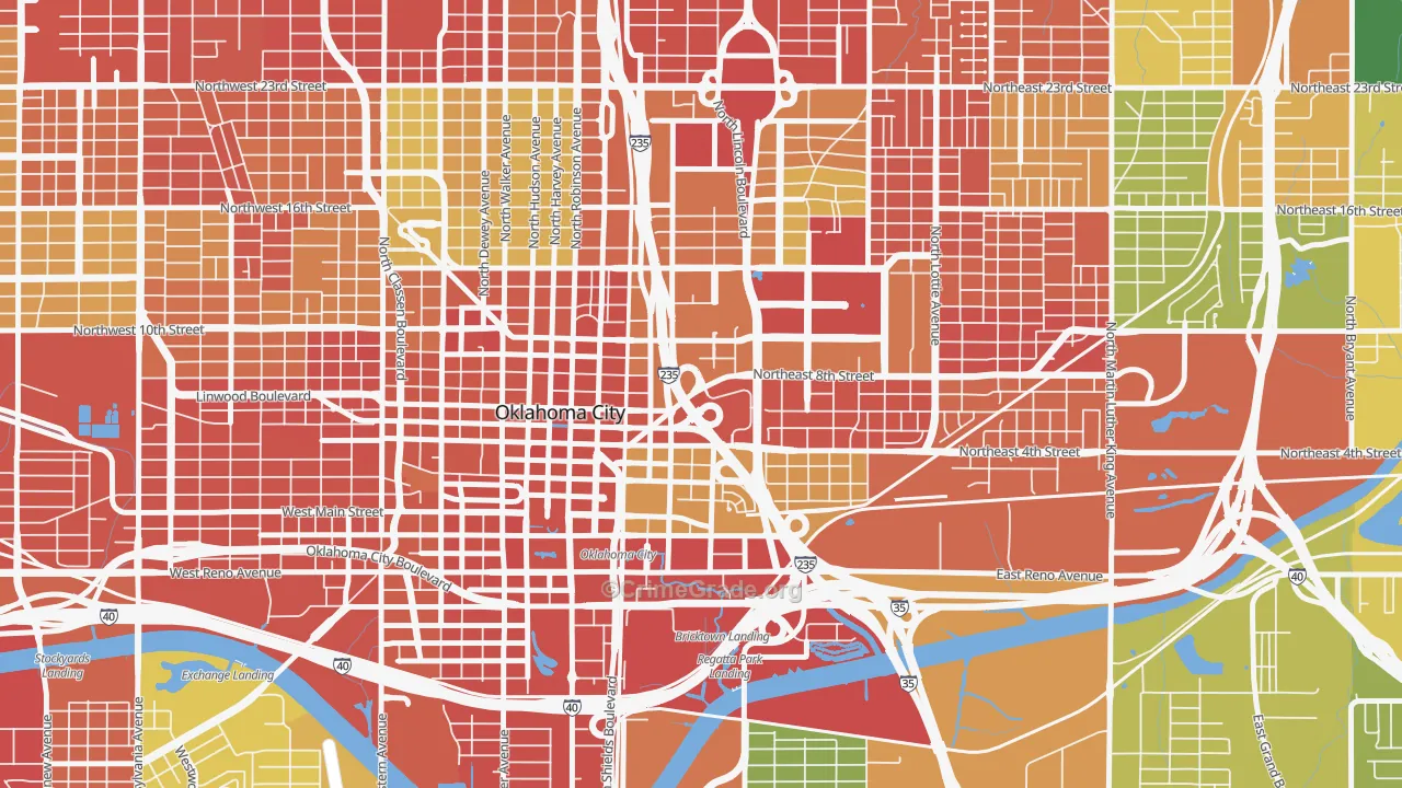 73104, OK Map of Drug-Related Crime Rates