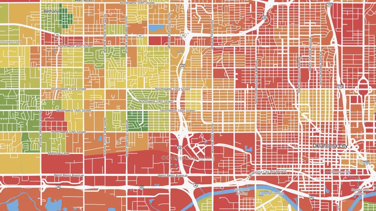 73107, OK Map of Drug-Related Crime Rates