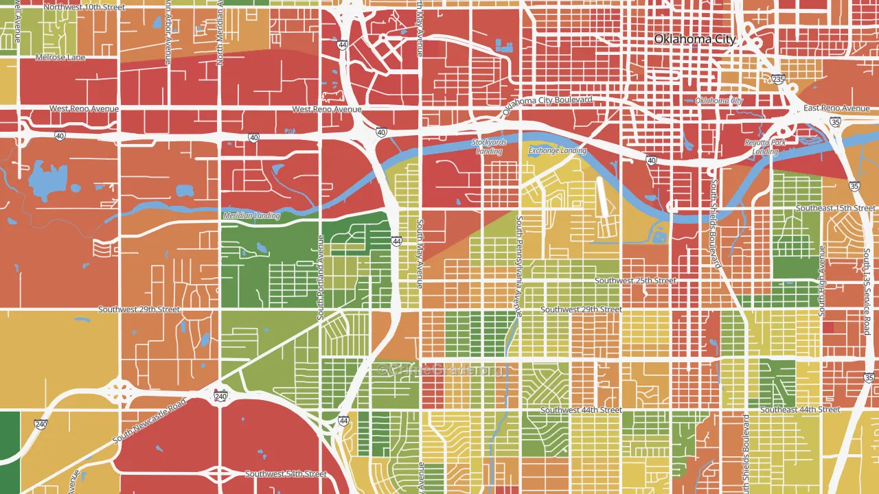 73108, OK Map of Drug-Related Crime Rates