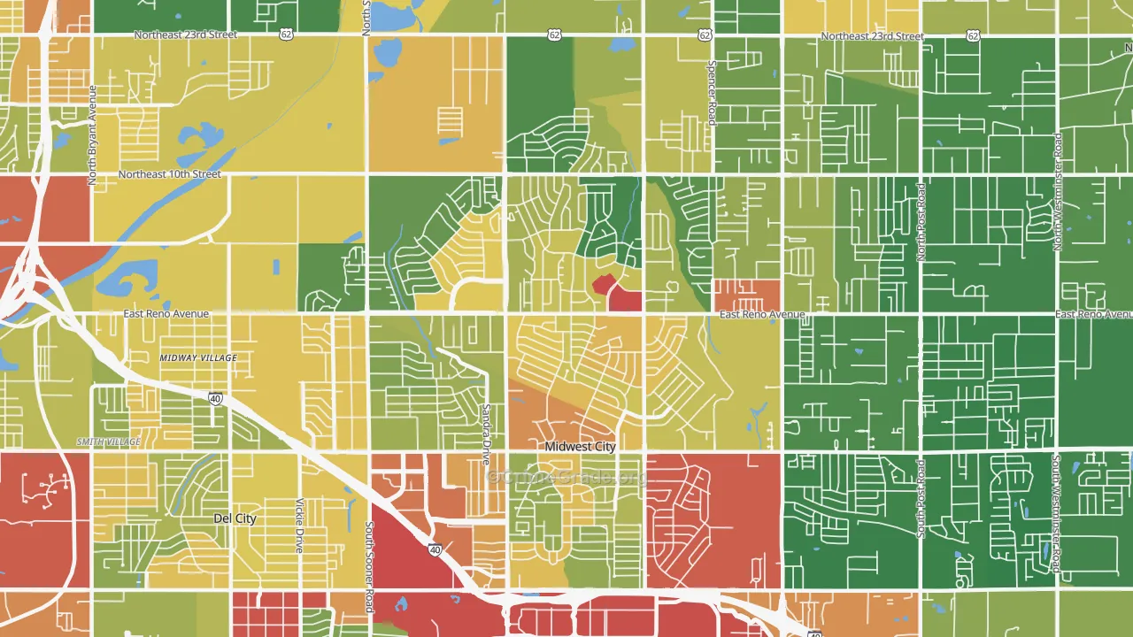 73110, OK Map of Drug-Related Crime Rates