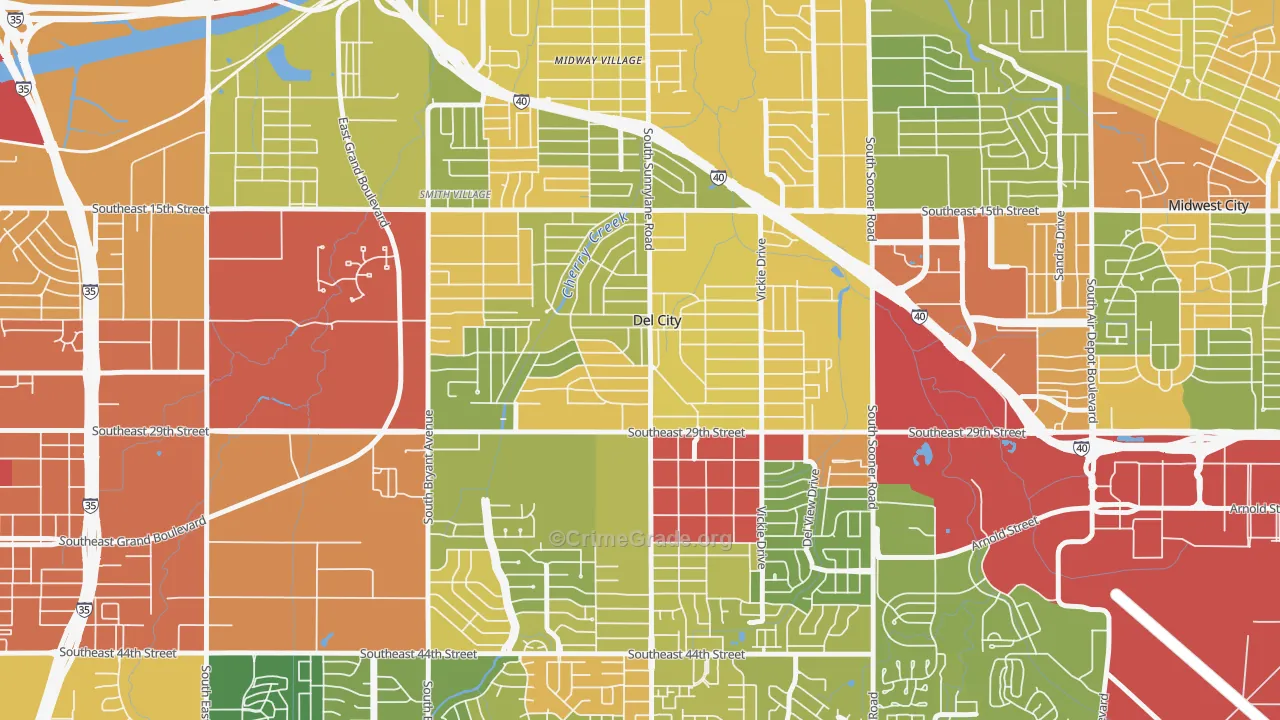 73115, OK Map of Drug-Related Crime Rates