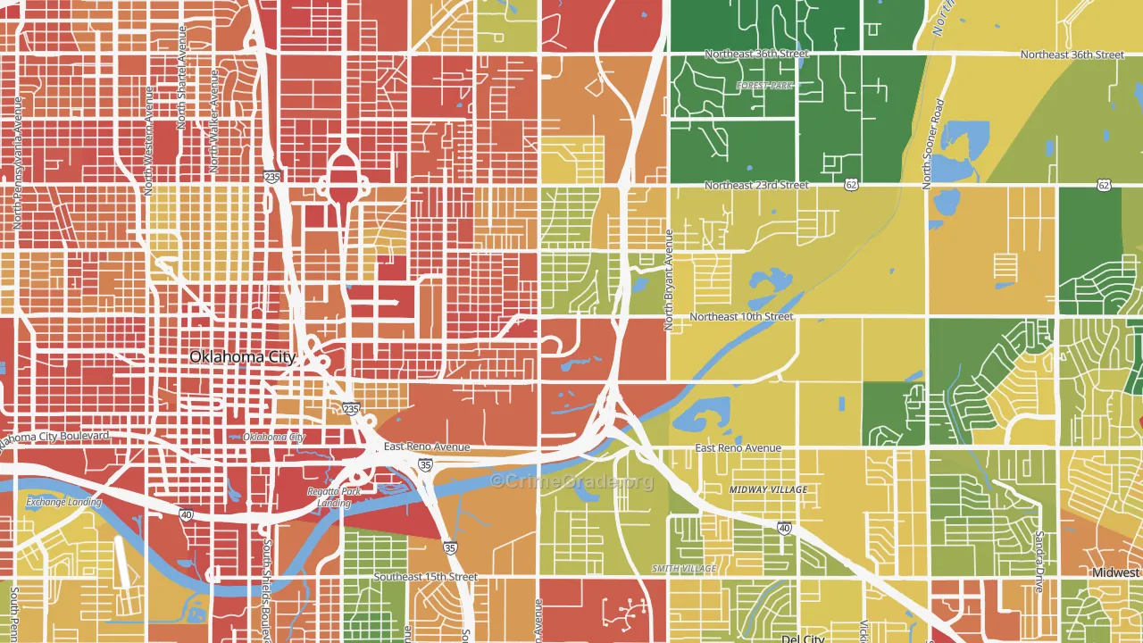 73117, OK Map of Drug-Related Crime Rates