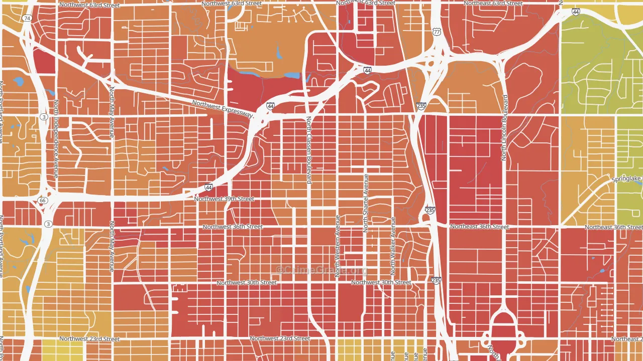 73118, OK Map of Drug-Related Crime Rates