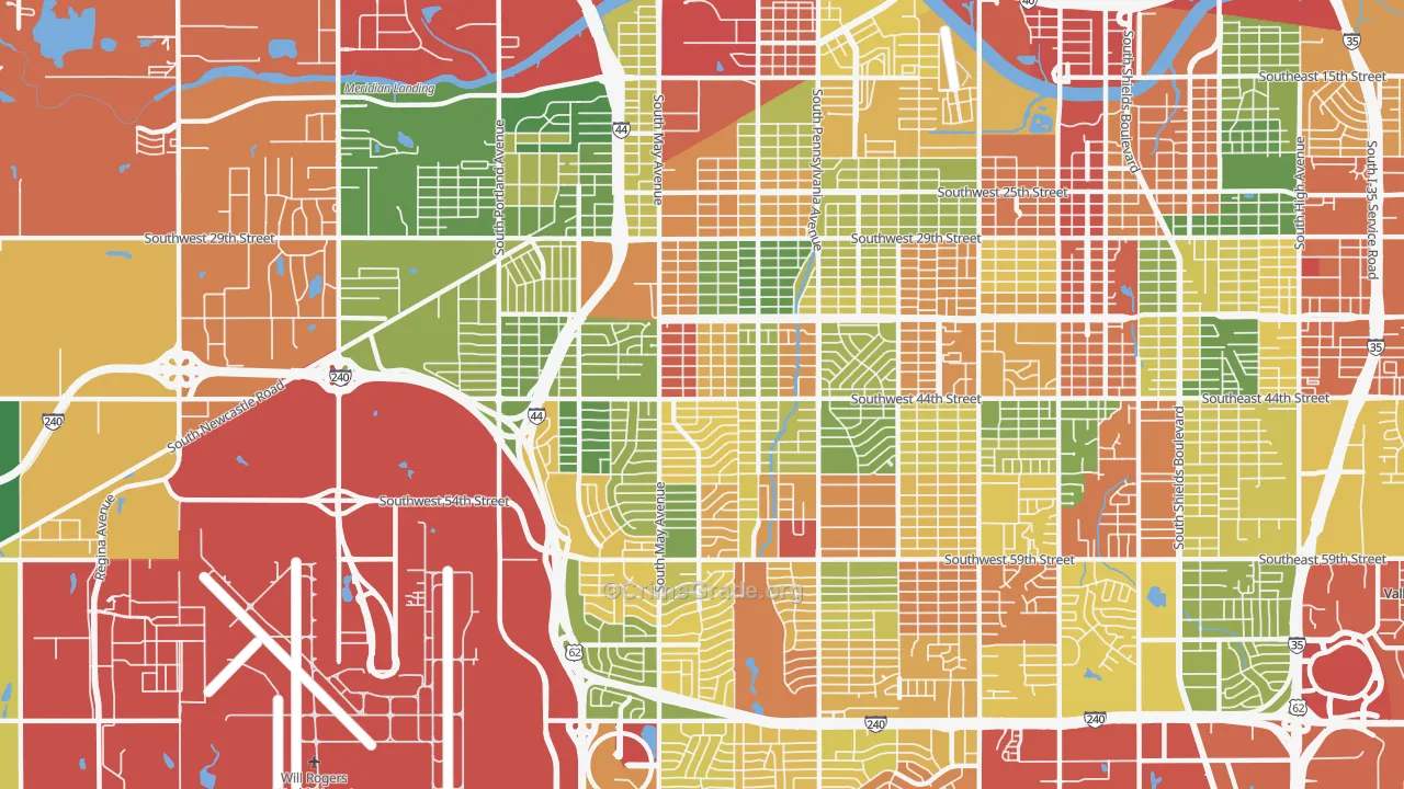 73119, OK Map of Drug-Related Crime Rates