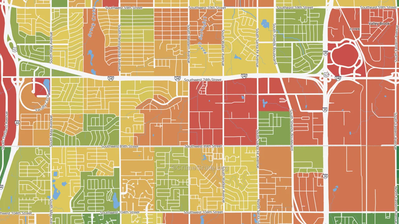 73139, OK Map of Drug-Related Crime Rates