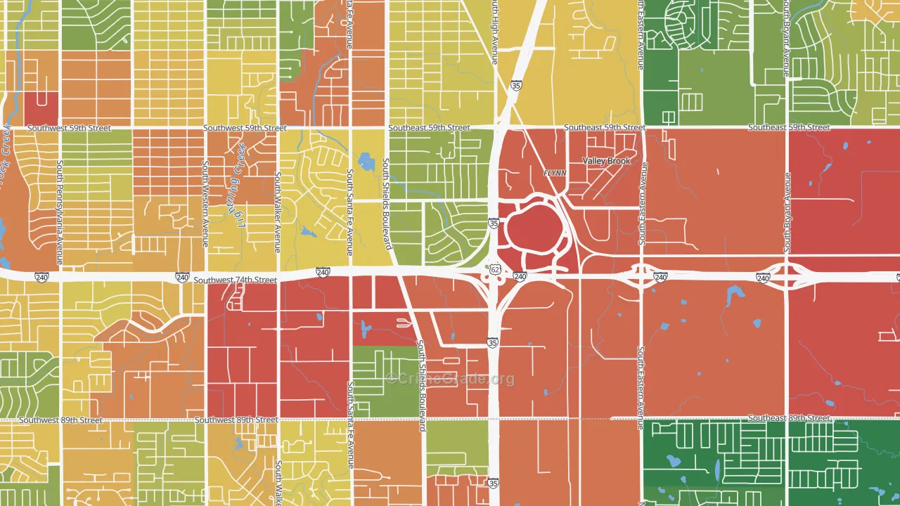 73149, OK Map of Drug-Related Crime Rates