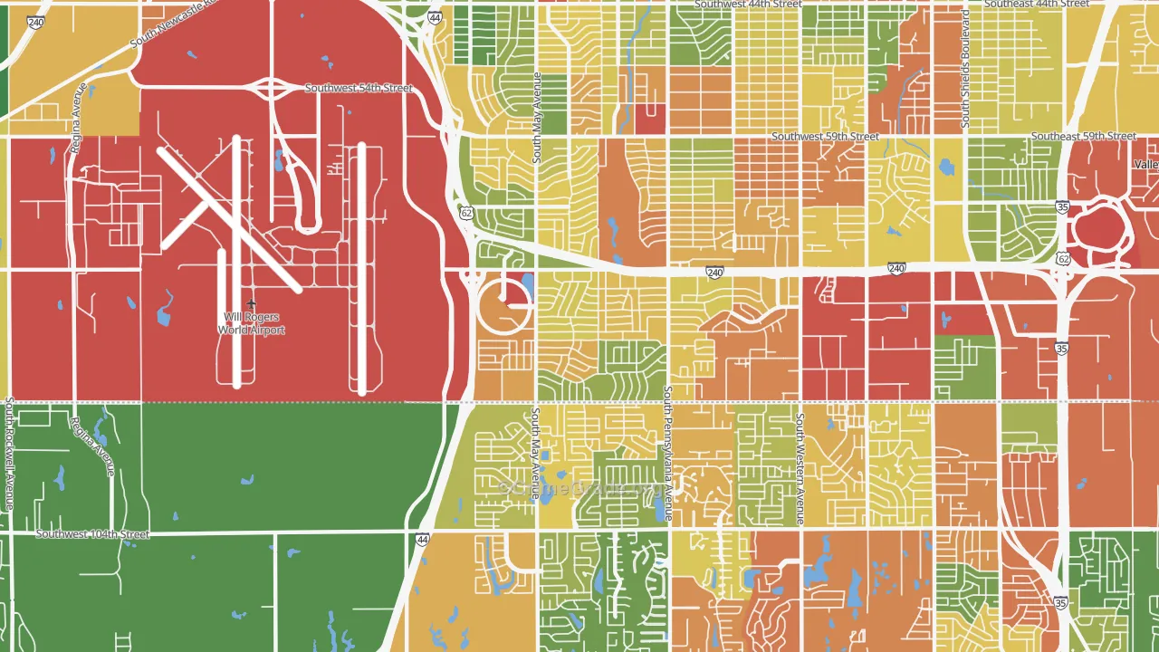 73159, OK Map of Drug-Related Crime Rates