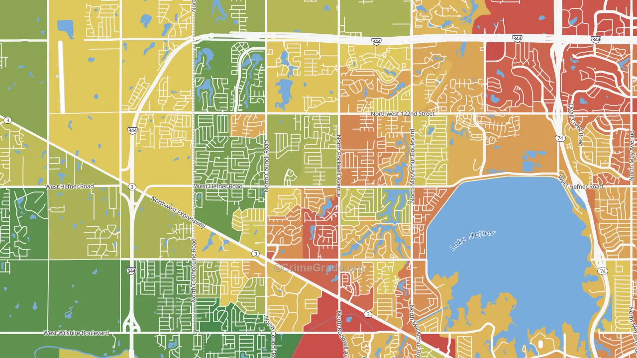 73162, OK Map of Drug-Related Crime Rates