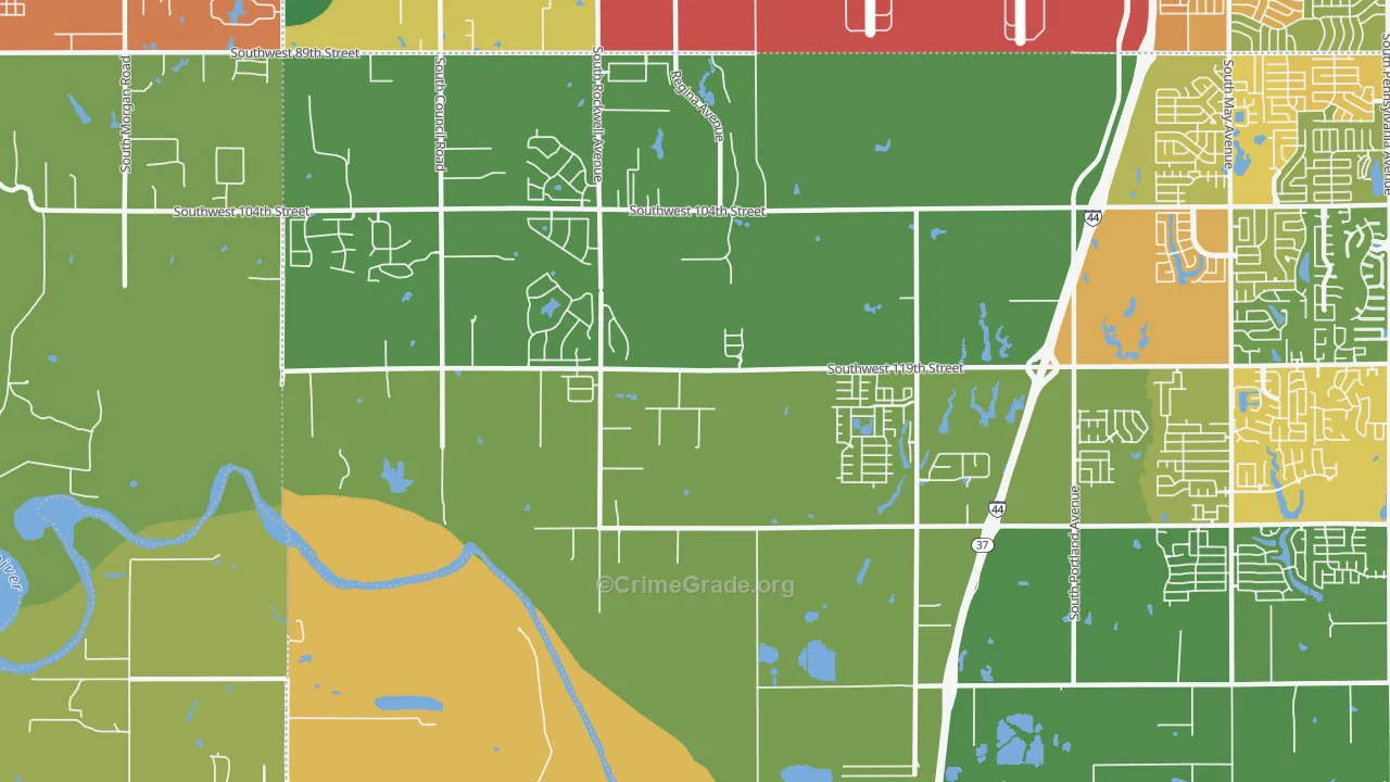 73173, OK Map of Drug-Related Crime Rates