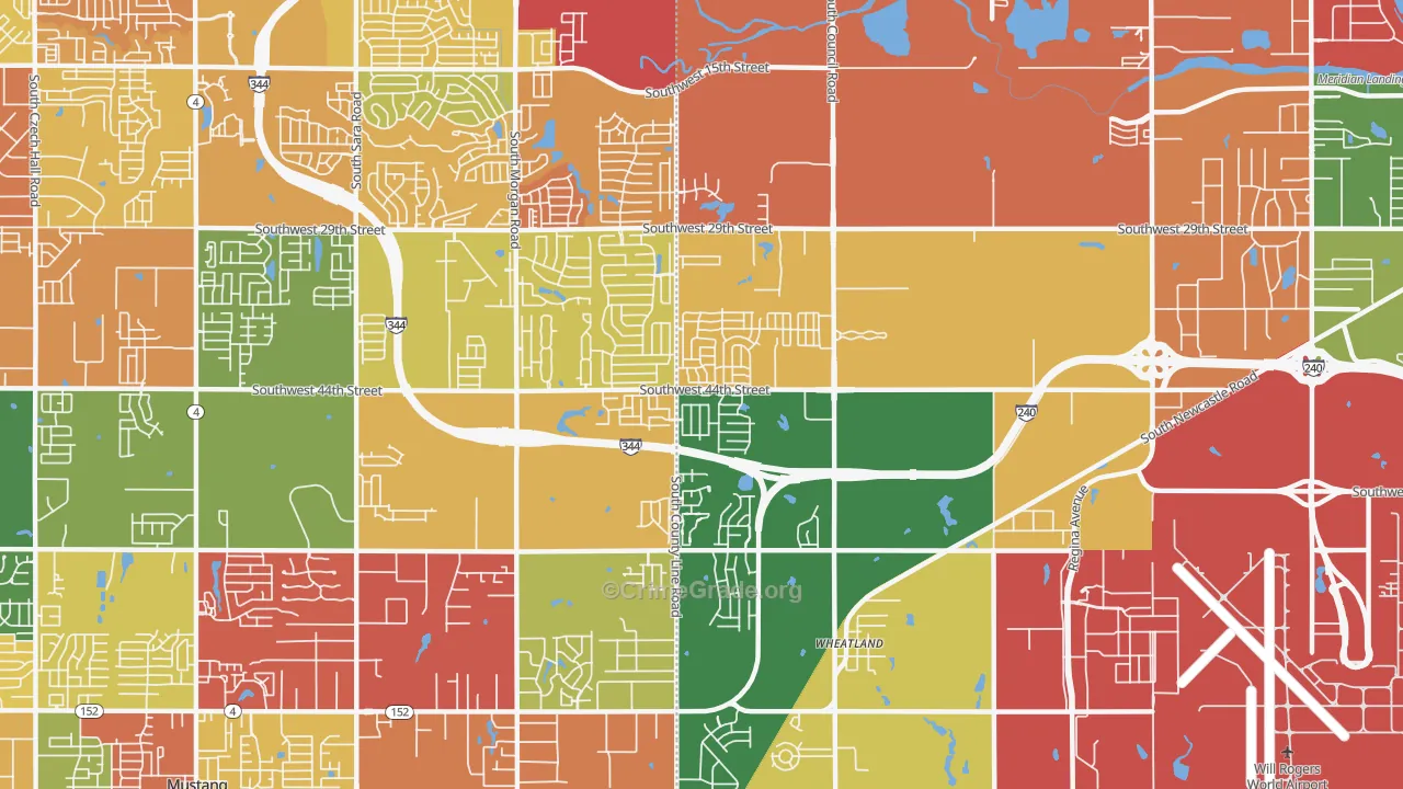 73179, OK Map of Drug-Related Crime Rates