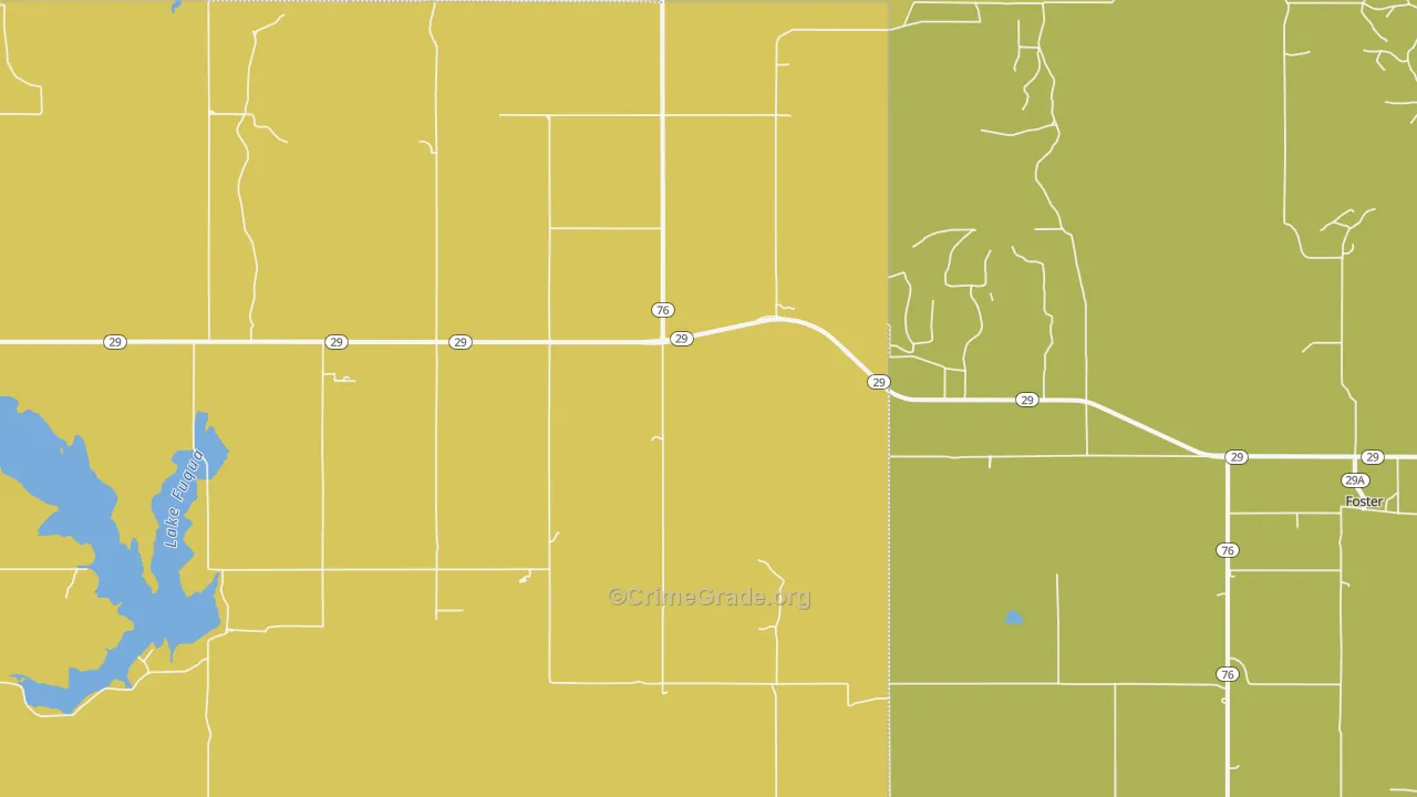 73434, OK Map of Drug-Related Crime Rates