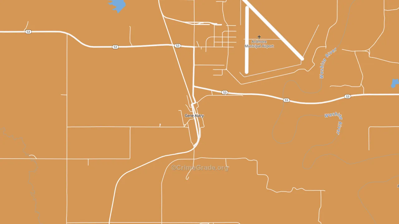 73436, OK Map of Drug-Related Crime Rates