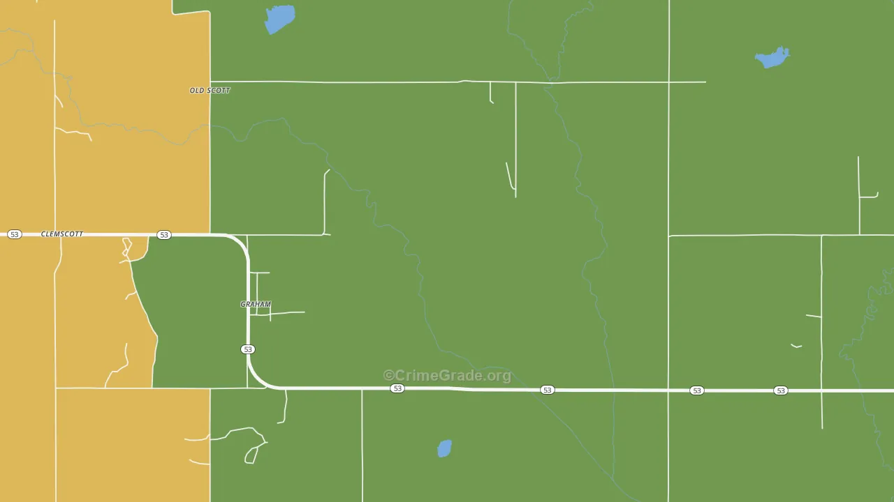 73437, OK Map of Drug-Related Crime Rates