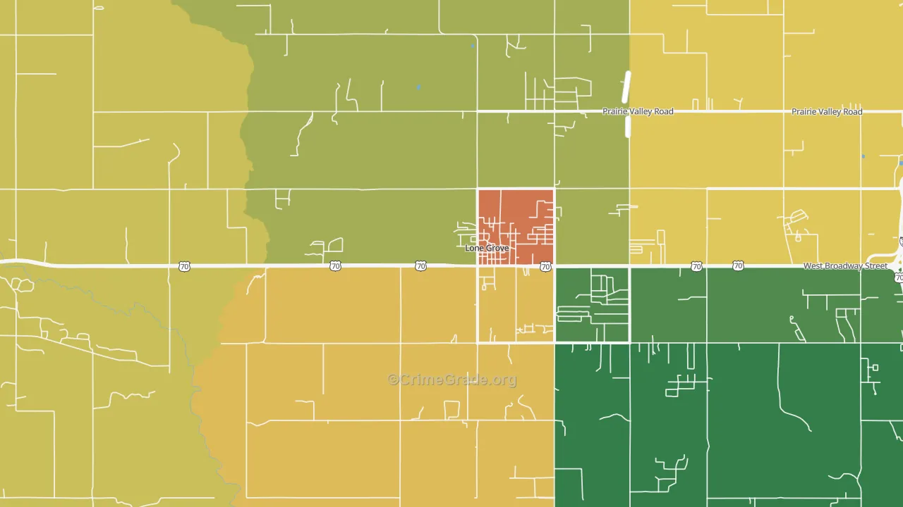 73443, OK Map of Drug-Related Crime Rates