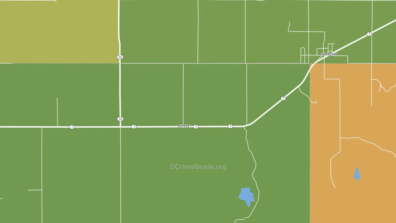 73444, OK Map of Drug-Related Crime Rates