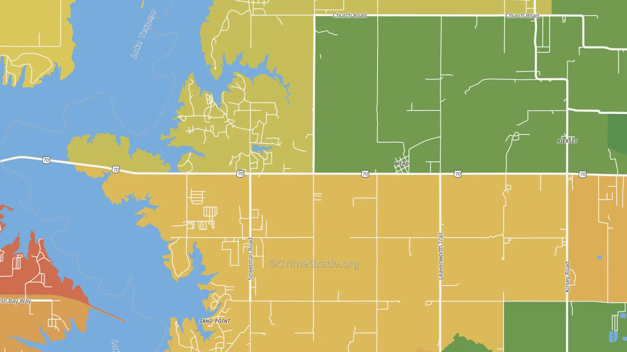 73449, OK Map of Drug-Related Crime Rates