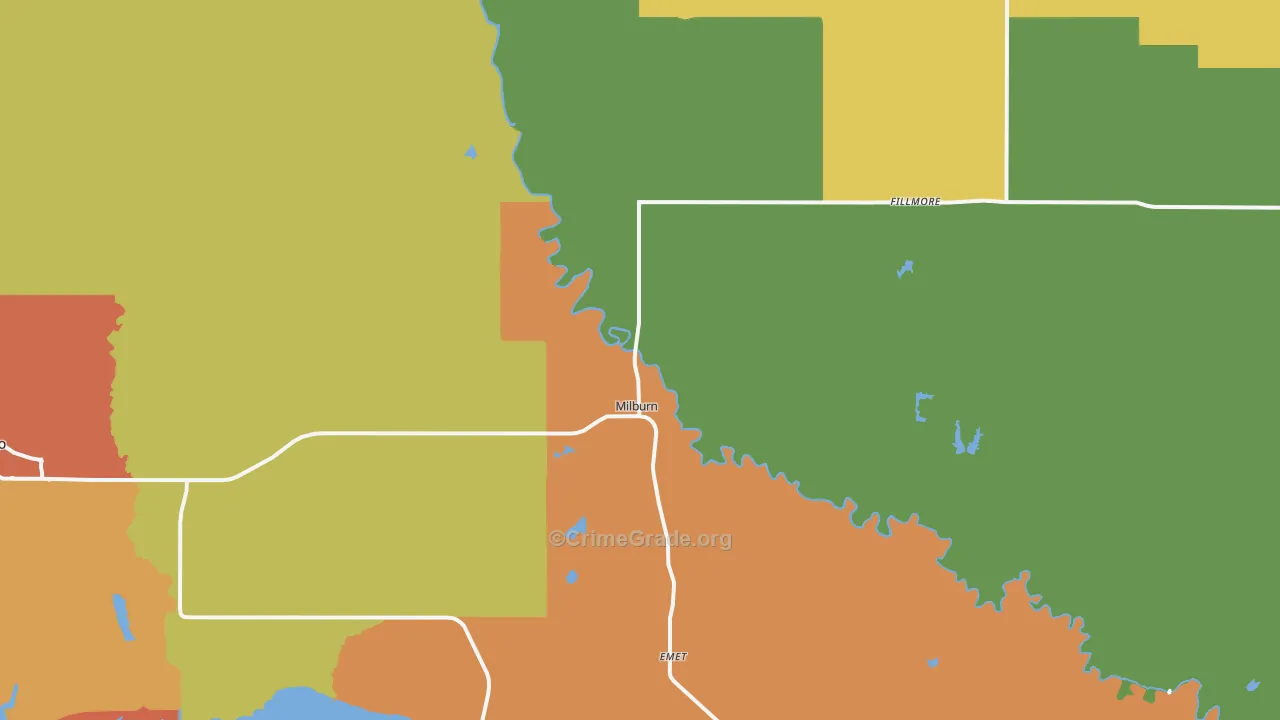 73450, OK Map of Drug-Related Crime Rates