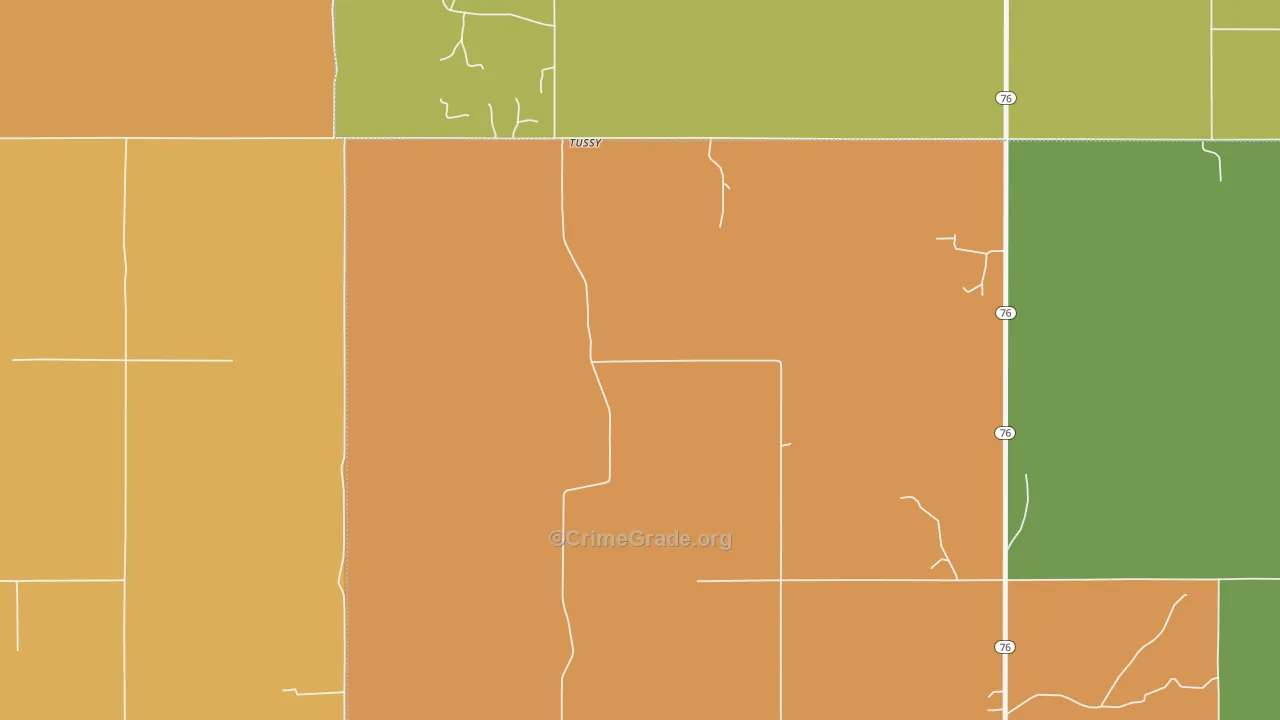 73488, OK Map of Drug-Related Crime Rates