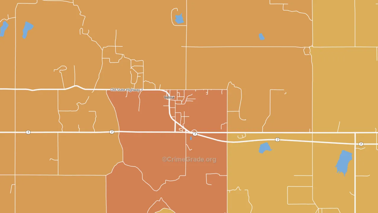 73491, OK Map of Drug-Related Crime Rates