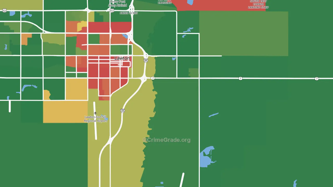 73501, OK Map of Drug-Related Crime Rates