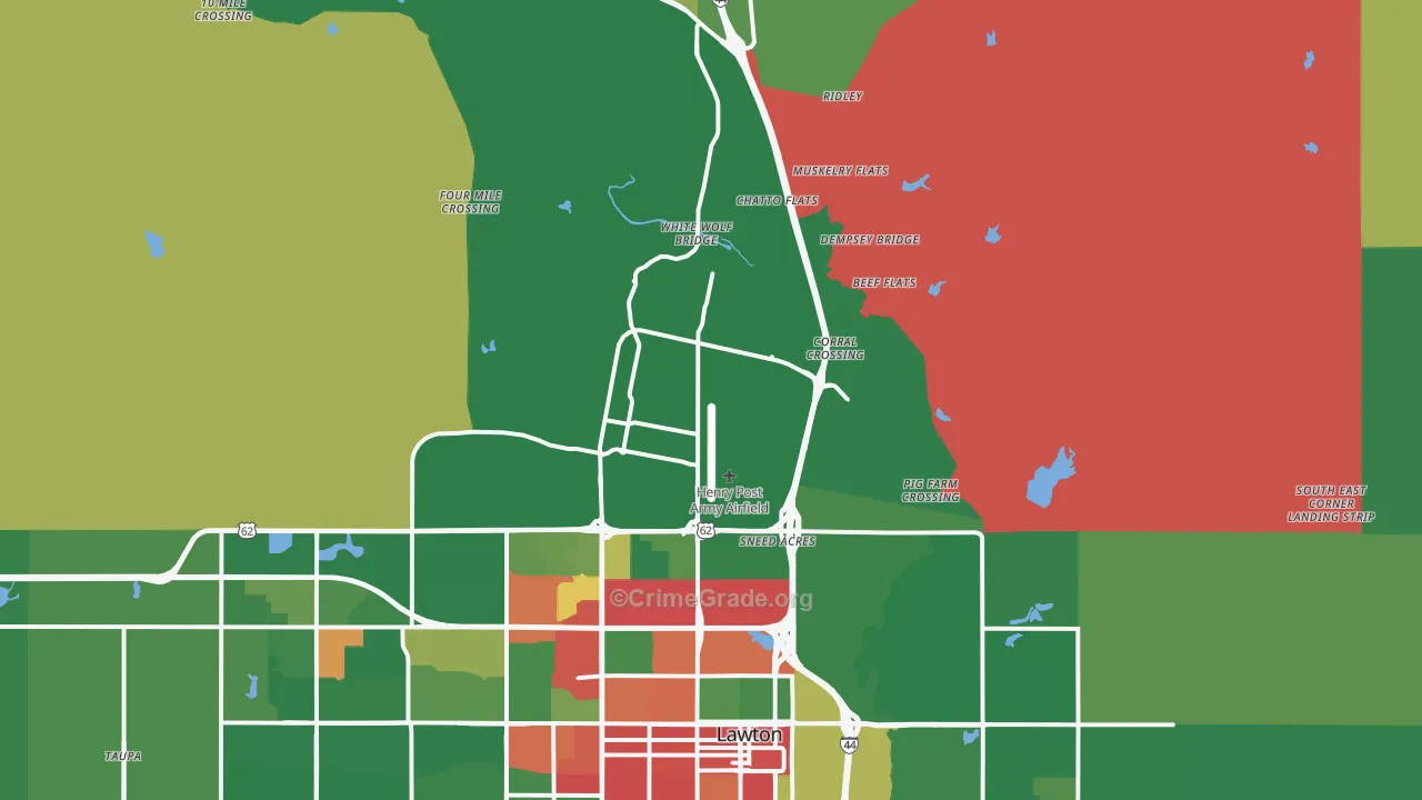 73503, OK Map of Drug-Related Crime Rates