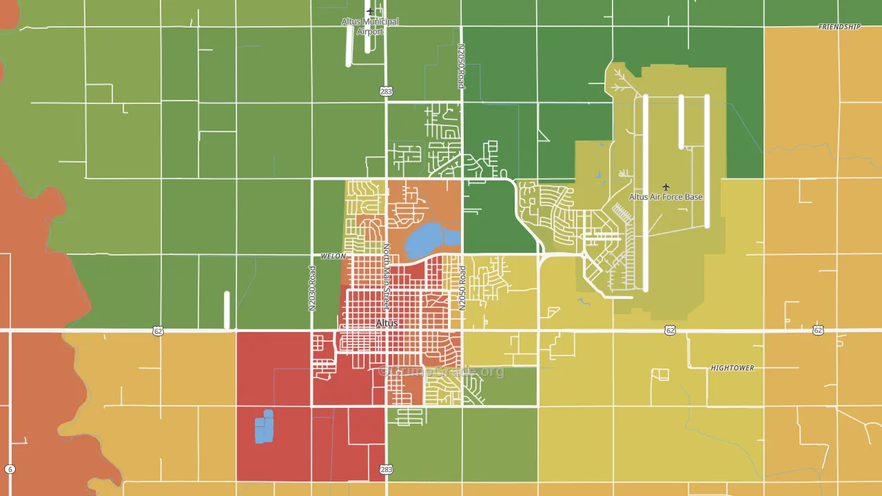 73521, OK Map of Drug-Related Crime Rates