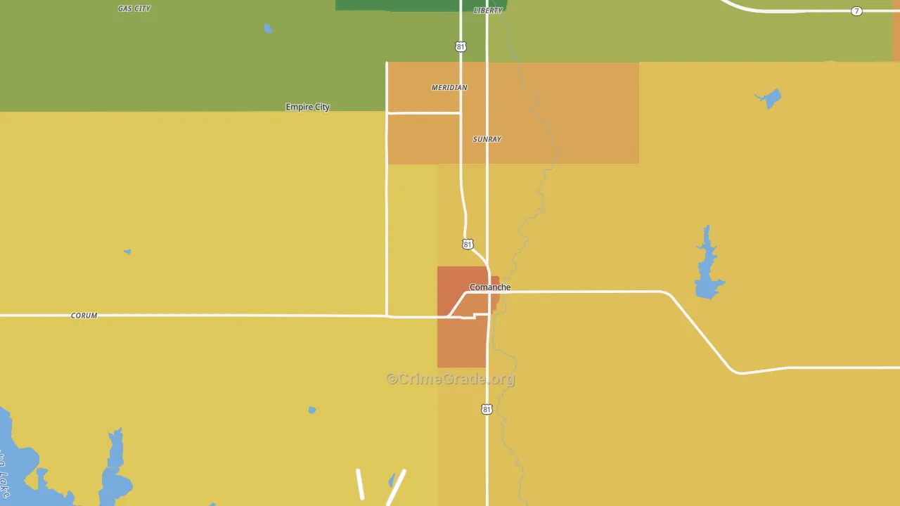 73529, OK Map of Drug-Related Crime Rates