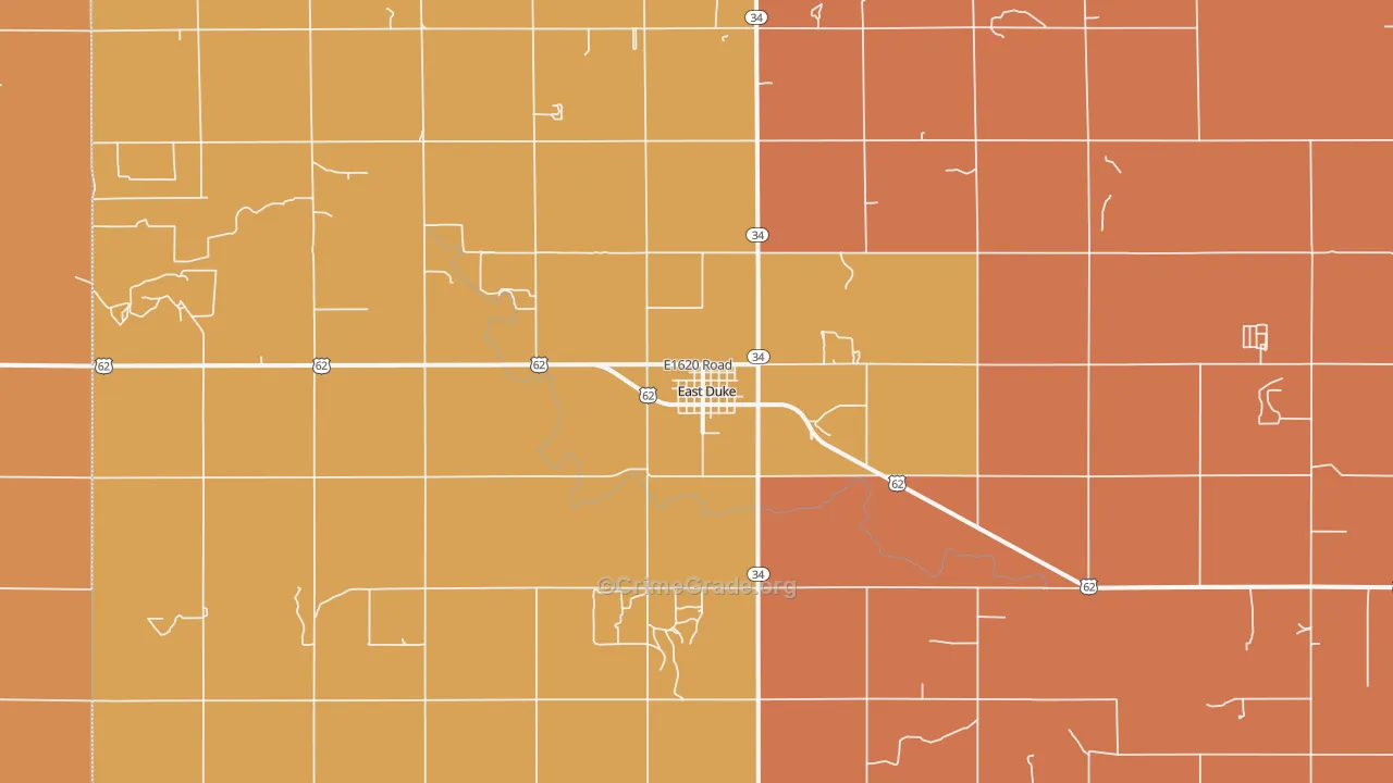 73532, OK Map of Drug-Related Crime Rates