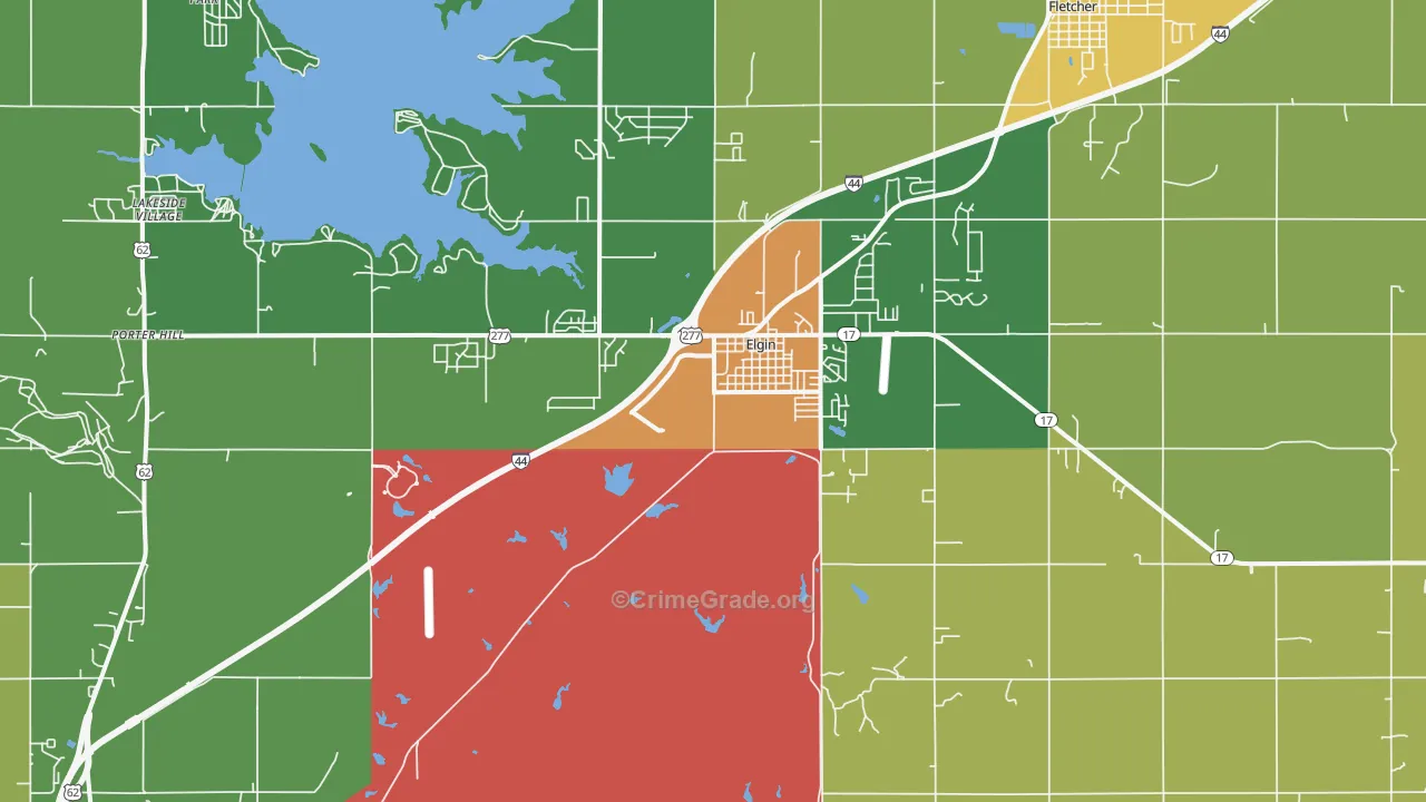 73538, OK Map of Drug-Related Crime Rates