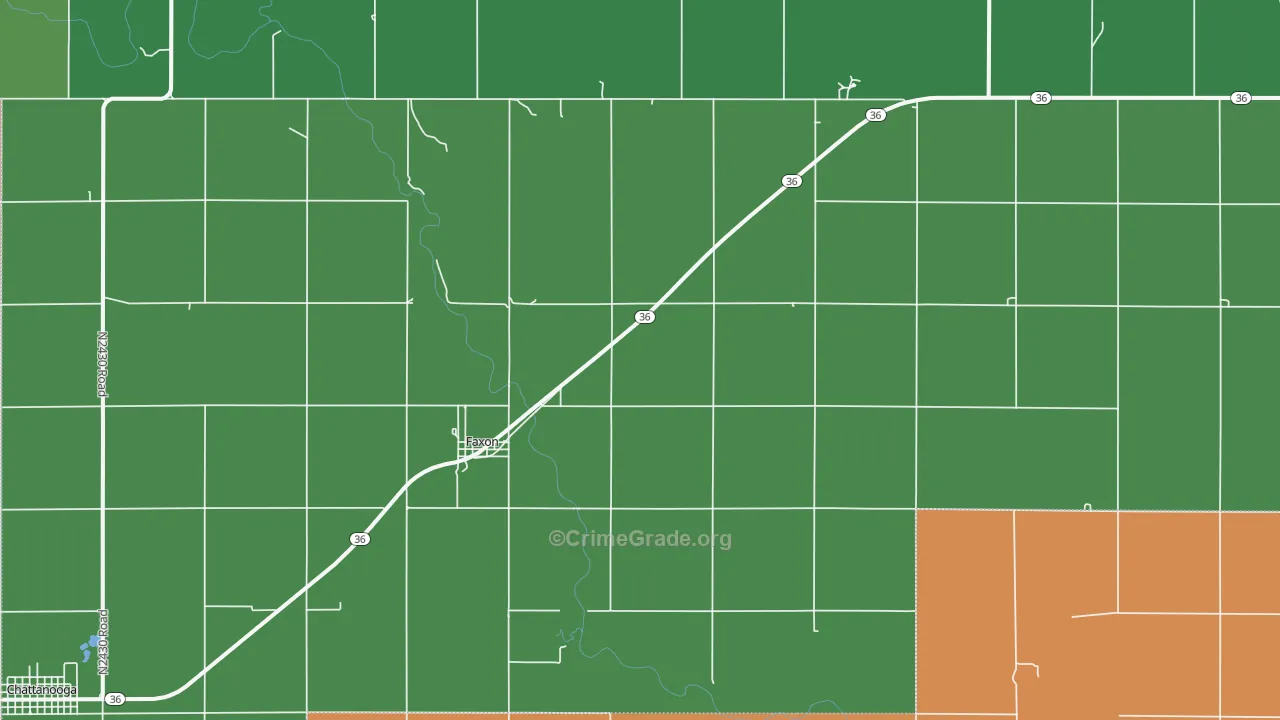 73540, OK Map of Drug-Related Crime Rates