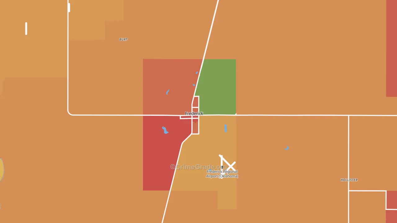 73542, OK Map of Drug-Related Crime Rates
