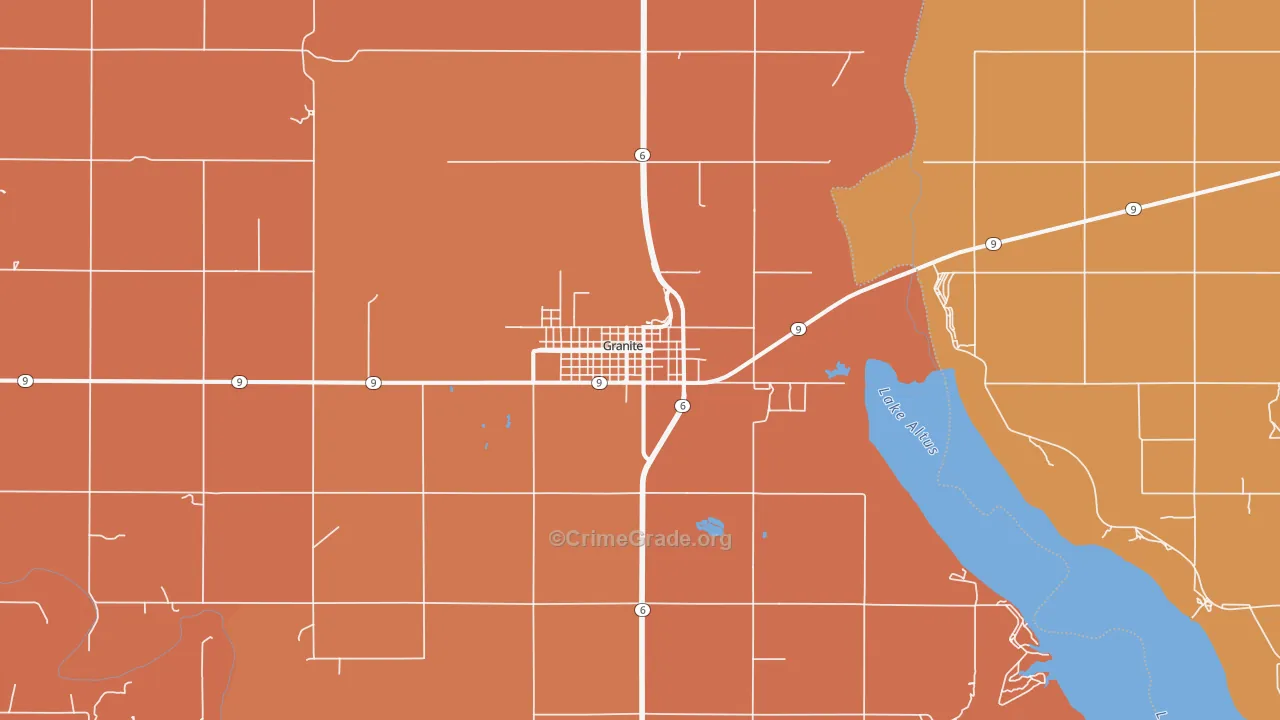 73547, OK Map of Drug-Related Crime Rates