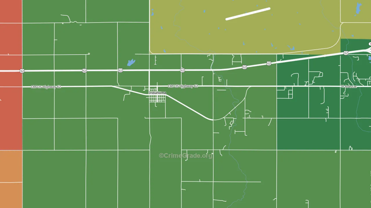 73552, OK Map of Drug-Related Crime Rates