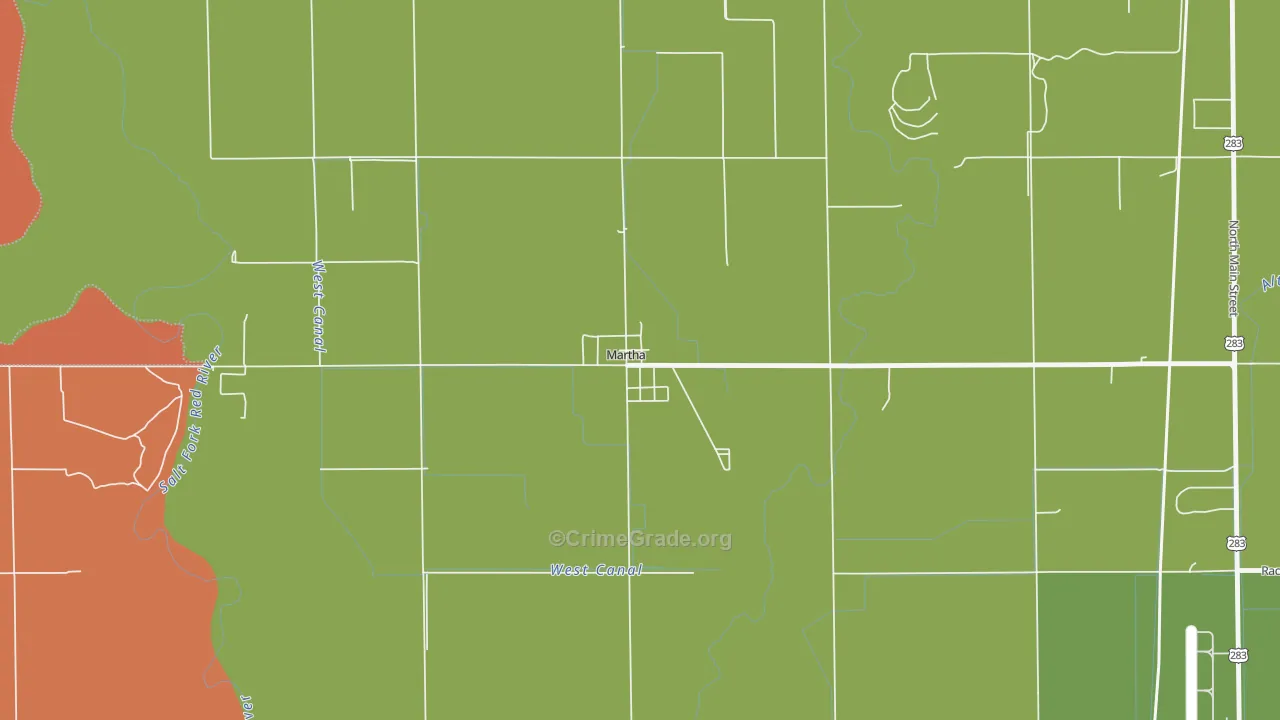 73556, OK Map of Drug-Related Crime Rates
