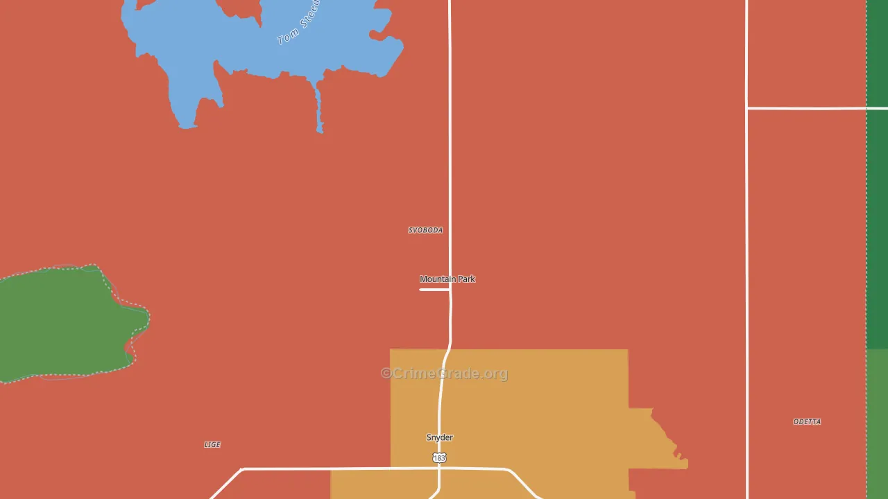73559, OK Map of Drug-Related Crime Rates