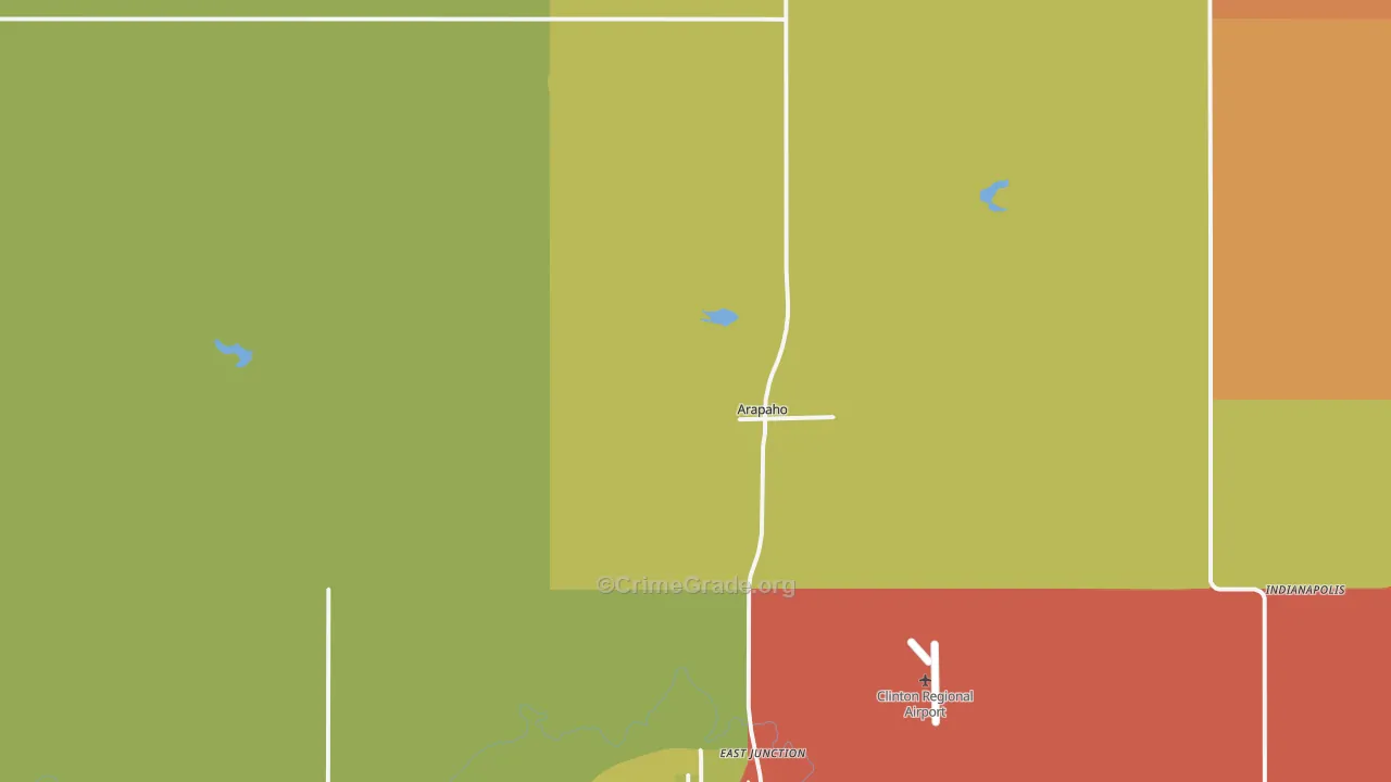 73620, OK Map of Drug-Related Crime Rates