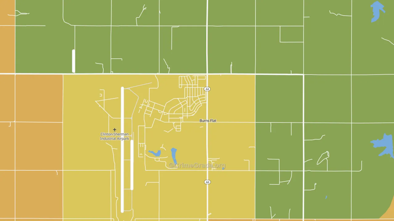 73624, OK Map of Drug-Related Crime Rates