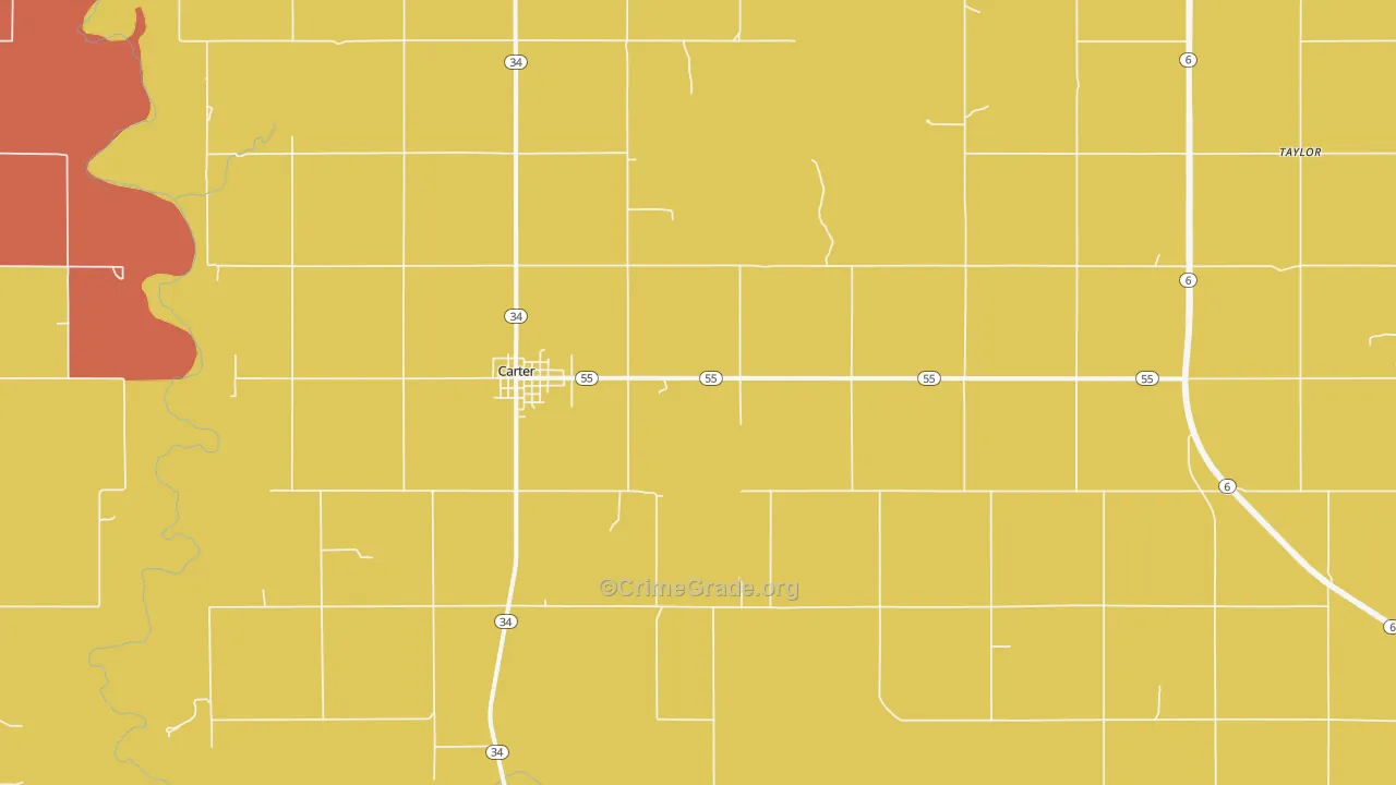 73627, OK Map of Drug-Related Crime Rates