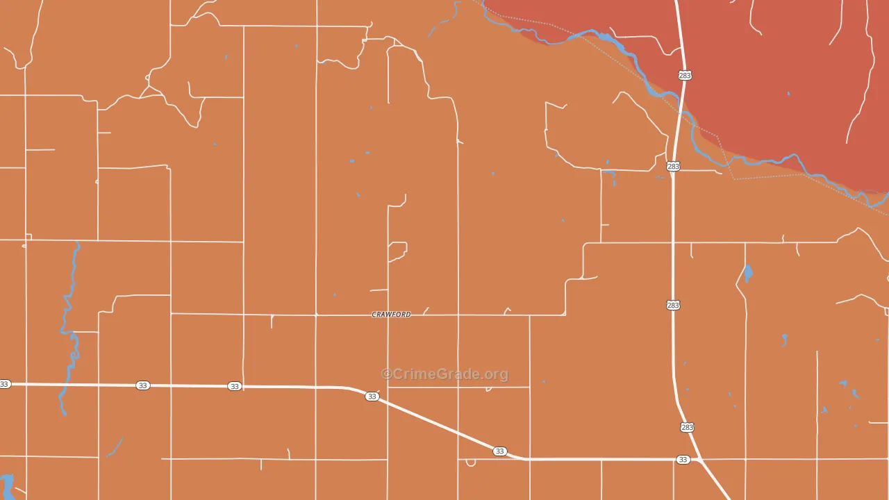 73638, OK Map of Drug-Related Crime Rates