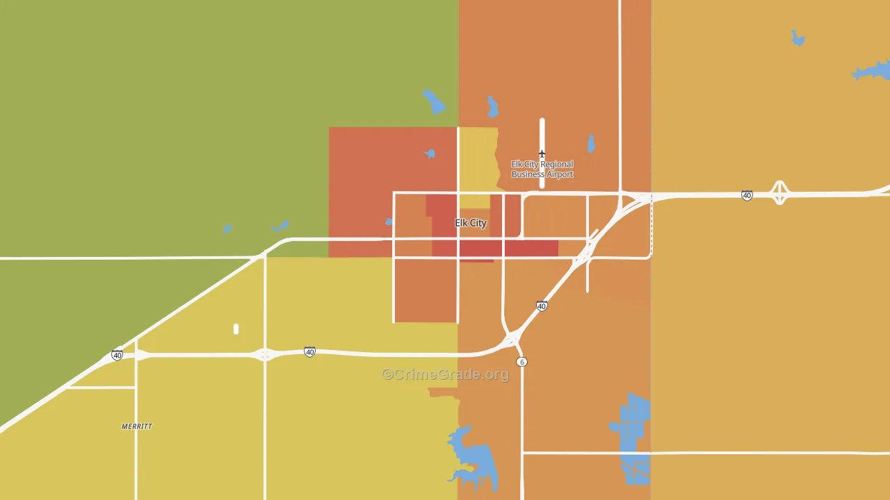 73644, OK Map of Drug-Related Crime Rates