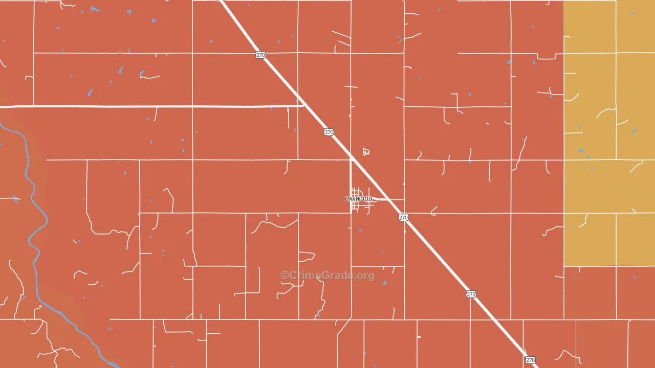 73658, OK Map of Drug-Related Crime Rates