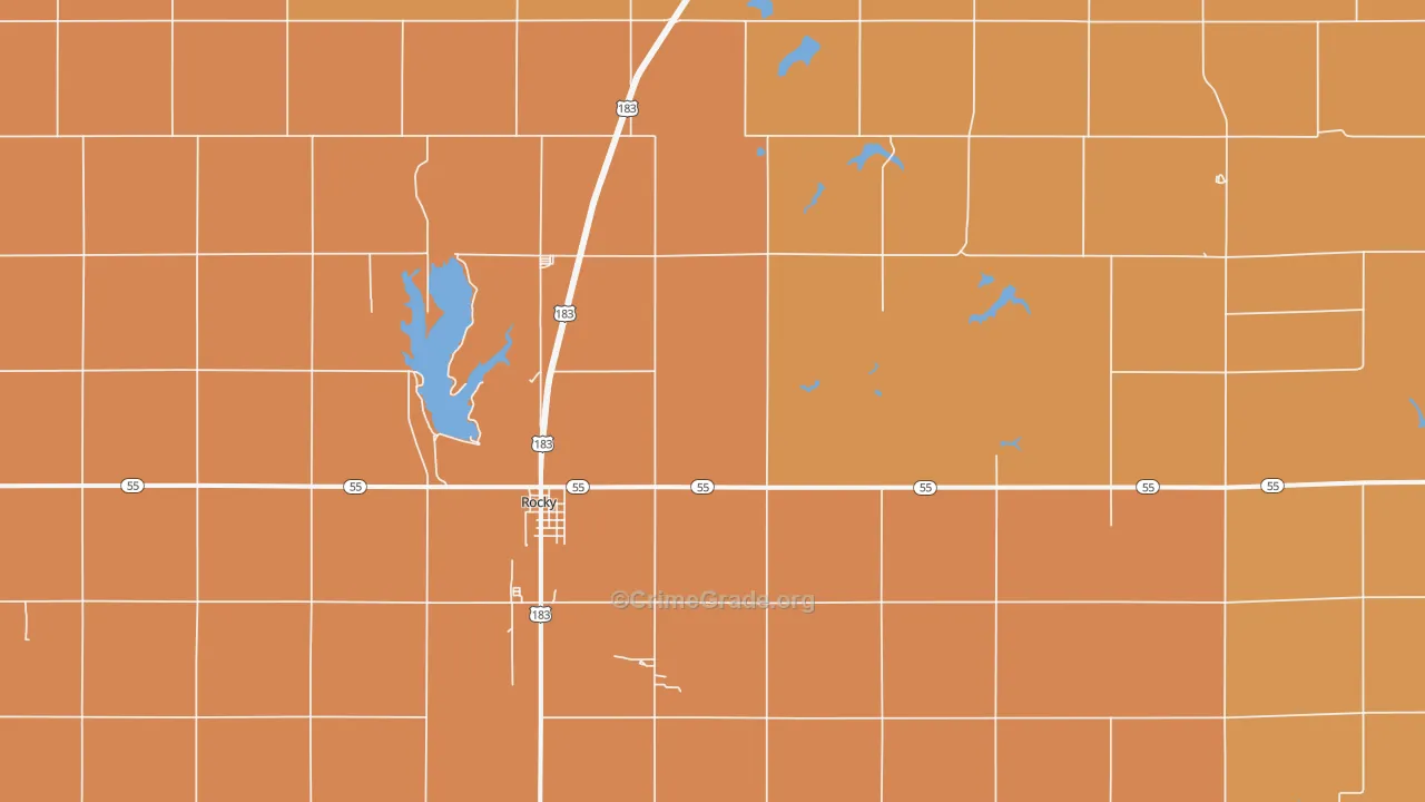 73661, OK Map of Drug-Related Crime Rates