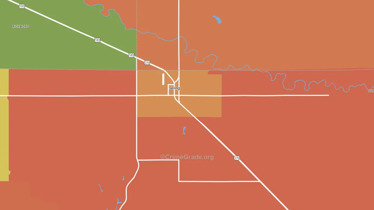 73663, OK Map of Drug-Related Crime Rates