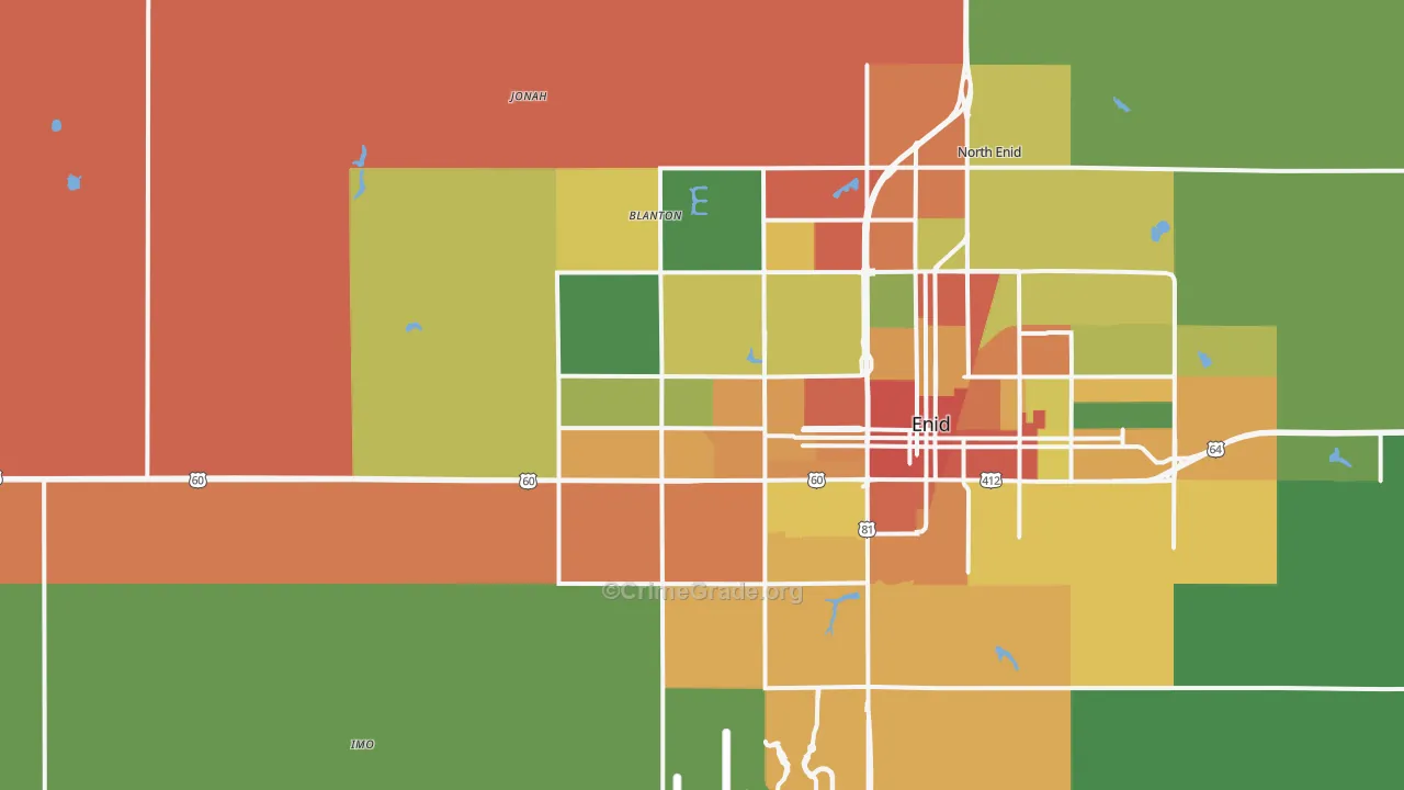 73703, OK Map of Drug-Related Crime Rates