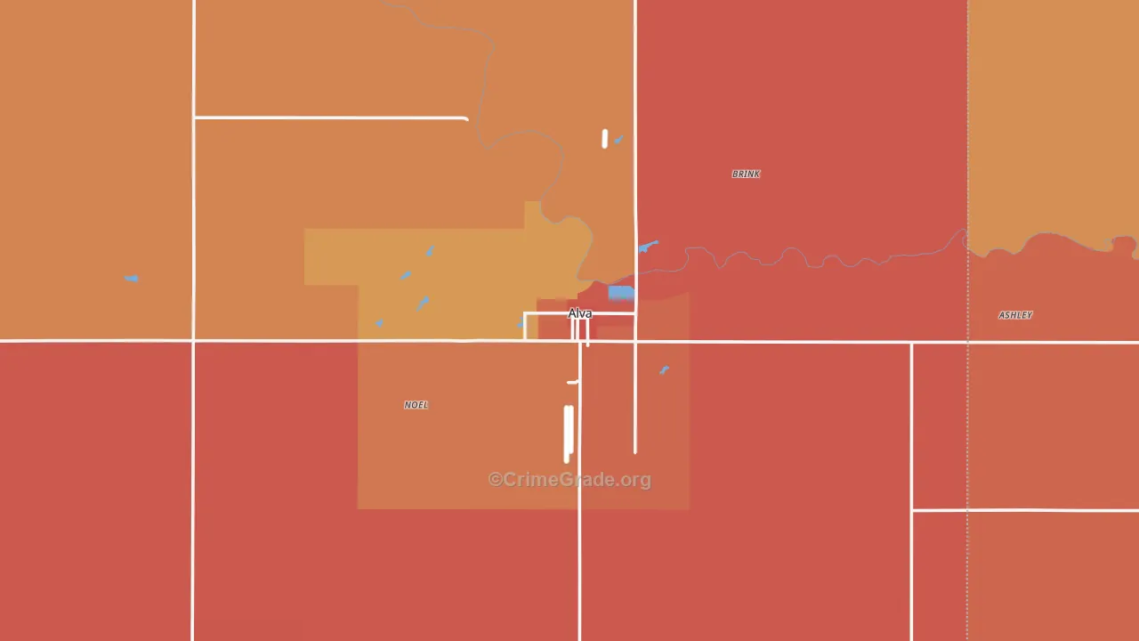 73717, OK Map of Drug-Related Crime Rates