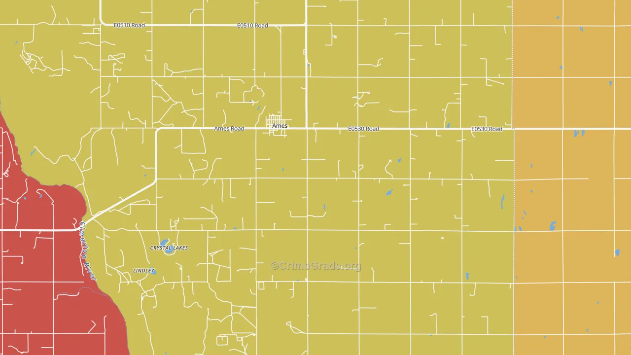 73718, OK Map of Drug-Related Crime Rates