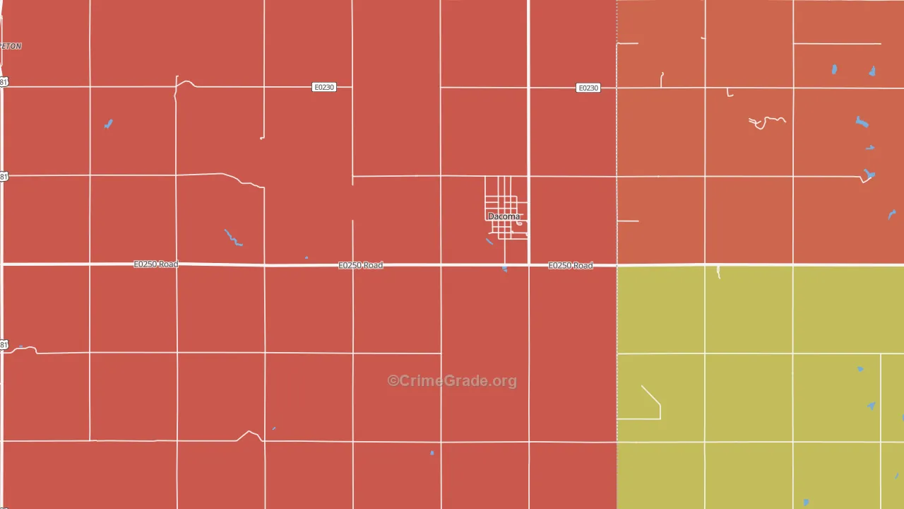 73731, OK Map of Drug-Related Crime Rates